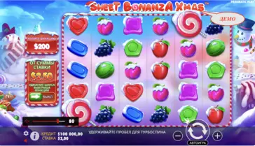 Демо-режим игры в слоте Sweet Bonanza Xmas