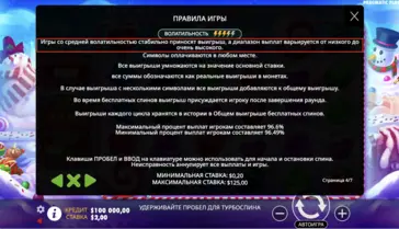 RTP и волатильность в Sweet Bonanza Xmas Правила игры Sweet Bonanza Xmas - волатильность и RTP